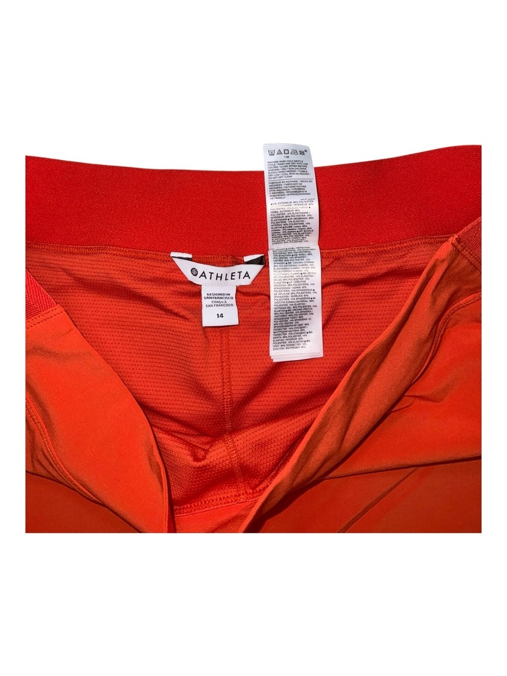 Athleta Bright Red Mini Skort with Contrast Waistband - Picture 6 of 6